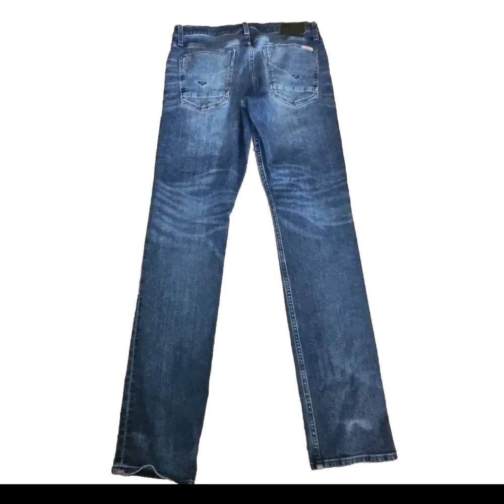 Hudson Mens Dark Wash Blake Slim Straight Premium Designer Denim Jean 31